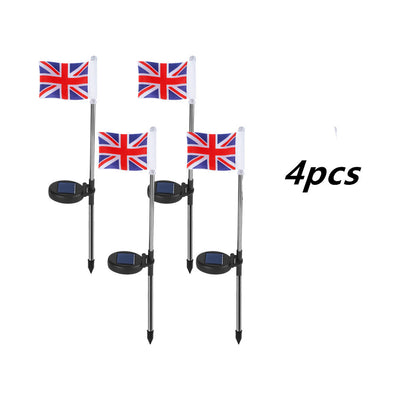 Lámpara Solar Decorativa con Bandera para Jardín - Image 13