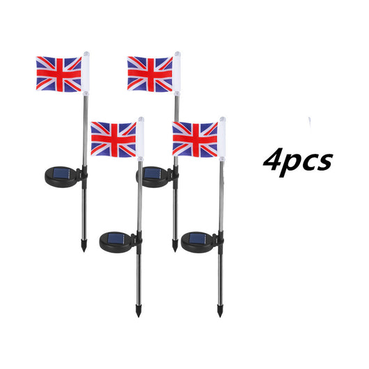 Lámpara Solar Decorativa con Bandera para Jardín - Image 13