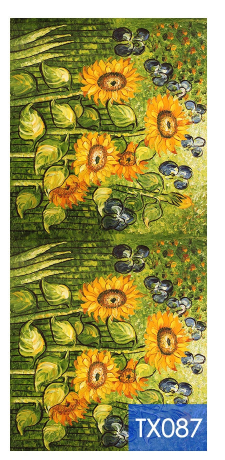 Pañoleta de Cachemira con Estampado Digital Inspirado en Pintura al Óleo - Image 26