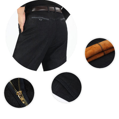 Pantalones Casuales de Cintura Alta con Cashmere y Stretch para Hombre - Image 4