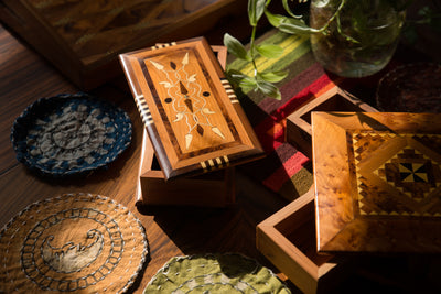 Caja Joyero Marrroquí Giratorio de Madera Artesanal - Image 39