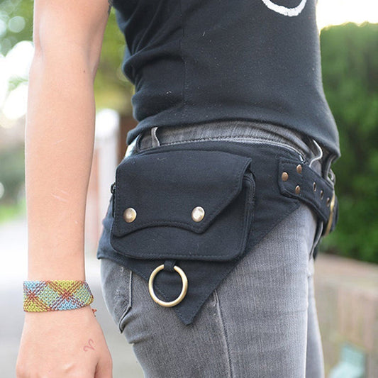 Riñonera de Color Sólido con Compartimentos de Almacenamiento - Image 2