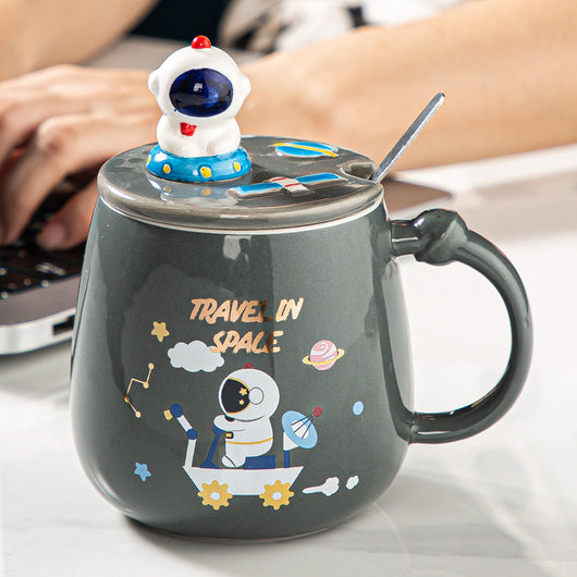 Taza Térmica Grande Creative Planet con Tapa y Cuchara - Image 6