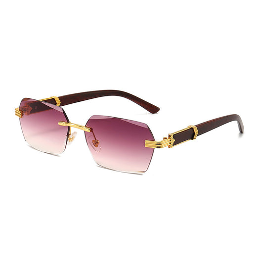 Gafas de Sol Rimless Transparentes para Hombre con Bordes Tallados - Image 3