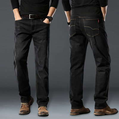 Jeans Rectos Elásticos para Hombre - Primavera Otoño Fit Cómodo - Image 6