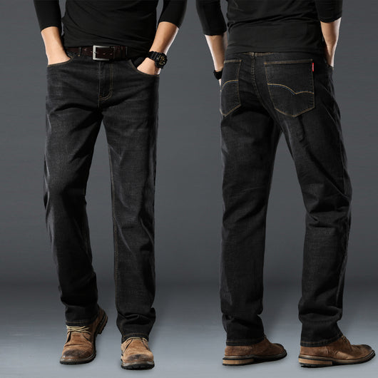 Jeans Rectos Elásticos para Hombre - Primavera Otoño Fit Cómodo - Image 6