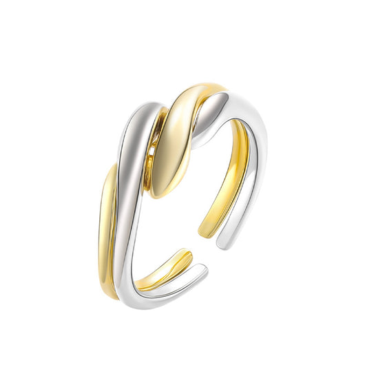 Anillo de Plata S925 con Textura de Ondas Irregulares para Mujer - Image 3