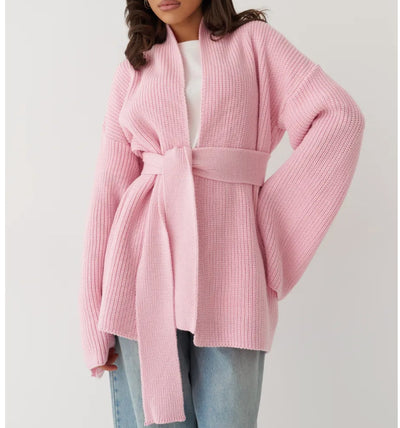 Cardigan Tejido de Cachemira con Cinturón Integrado - Image 28