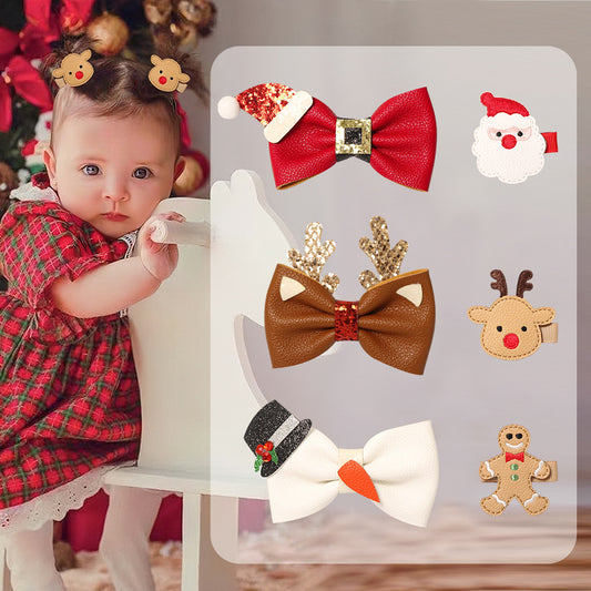 Accesorios Navideños Adorables para el Cabello de Niñas