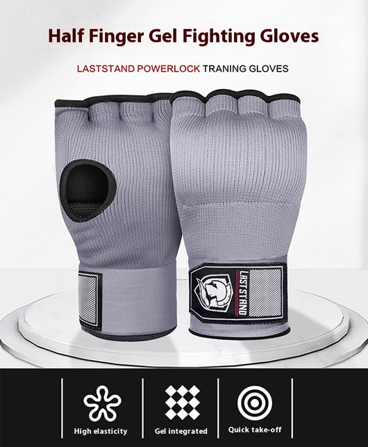 Guantes de Boxeo Medio Dedo con Vendaje Rápido y Protector de Mano - Image 14