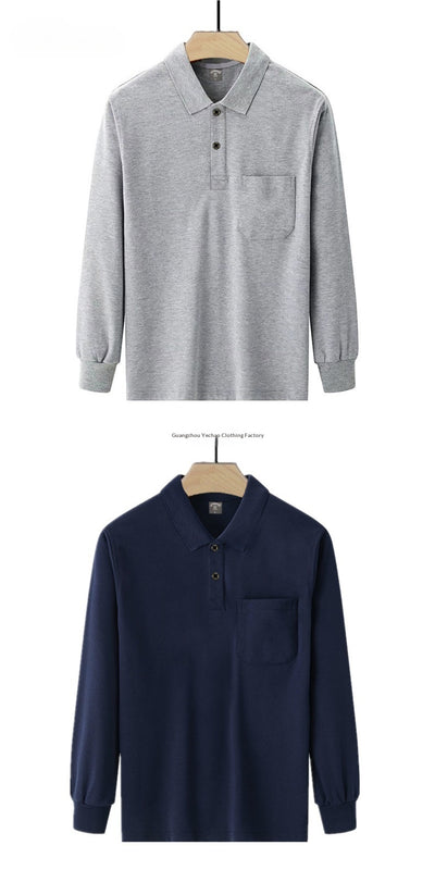 Camisa Manga Larga Clásica para Hombre con Cuello Italiano y Bolsillos Funcionales - Image 15