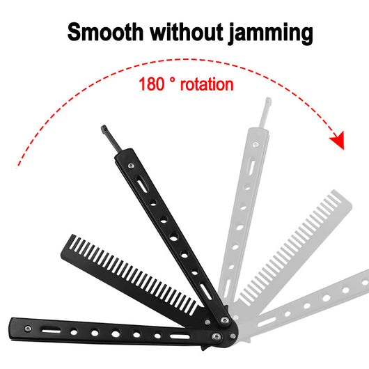 Peine Plegable de Acero Inoxidable para Barba y Bigote - Herramienta Profesional de Peluquería - Image 22