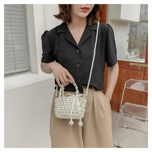 Bolso Mensajero de Perlas con Cadena Elegante para Mujer - Image 16