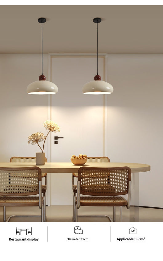 Lámpara Colgante Minimalista de Hierro en Tonos Crema para Sala - Image 11