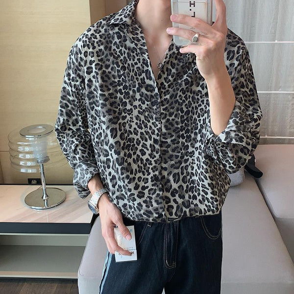 Camisa Estampada con Volantes Manga Larga para Hombre - Image 6