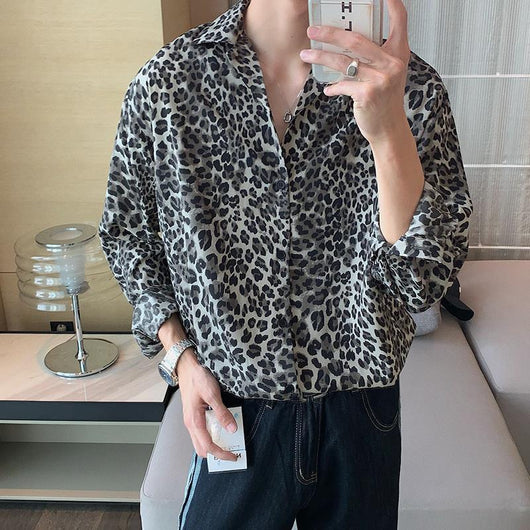 Camisa Estampada con Volantes Manga Larga para Hombre - Image 6