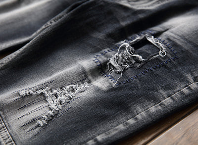 Pantalón Slim con Detalles Rotos para Hombre - Image 5