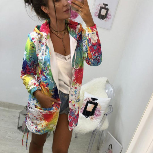 Sudadera con Capucha Estampada de Manga Larga - Modelo Largo Otoño Europa y EE.UU. - Image 6