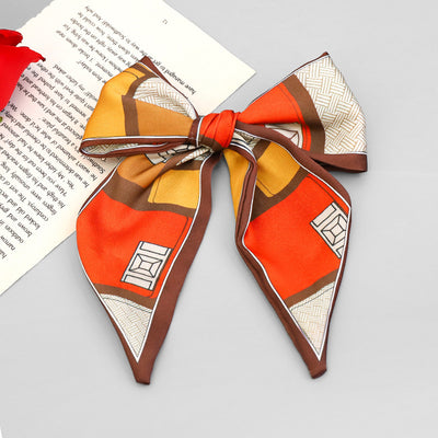 Clip Primavera para Coleta con Moño de Tela Estampada - Accesorio para Cabello Elegante - Image 25