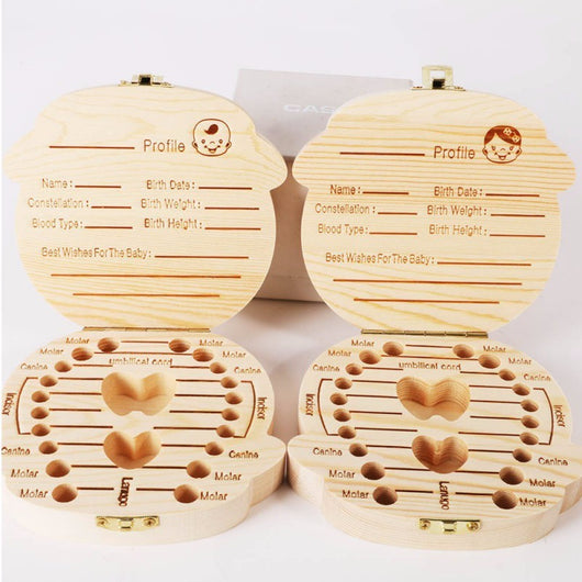 Caja de Madera Organizadora de Dientes para Bebés y Niños - Image 6