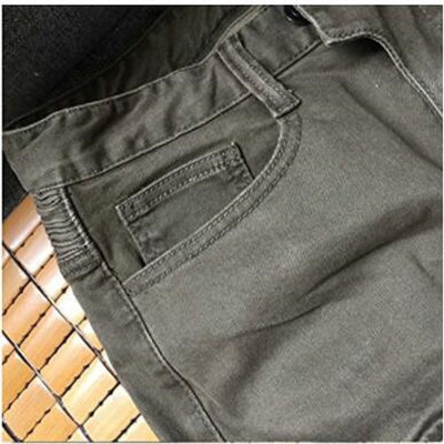 Pantalones Vaqueros Verde Militar con Detalle Locomotora - Image 4