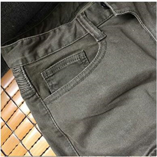 Pantalones Vaqueros Verde Militar con Detalle Locomotora - Image 4