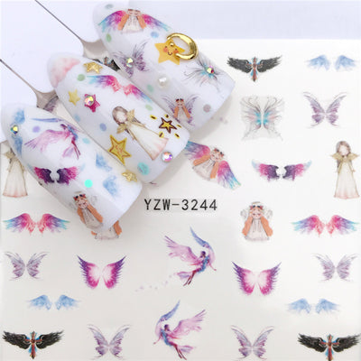 Stickers de Arte en Uñas con Globo Aerostático y Flores - Image 19