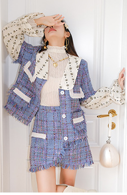 Abrigo Floral Holgado con Costuras Estampadas y Borlas - Image 17