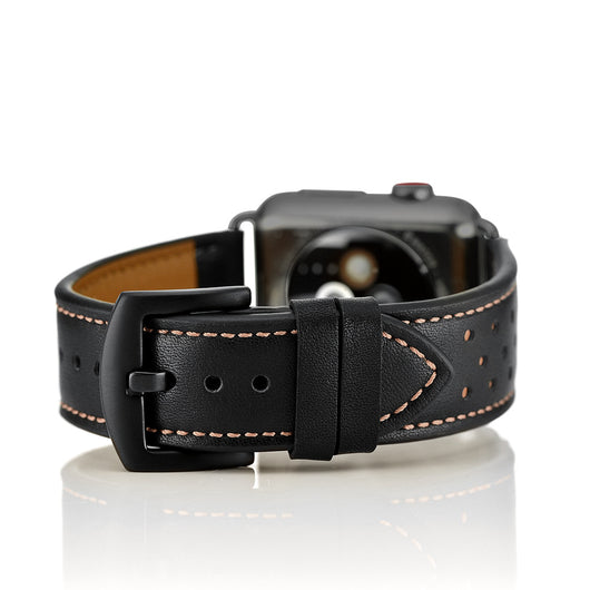 Pulsera de Cuero Transpirable con Diseño Poroso de Color Sólido - Image 25
