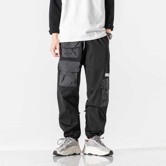Pantalones Deportivos Funcionales Holgados con Múltiples Bolsillos