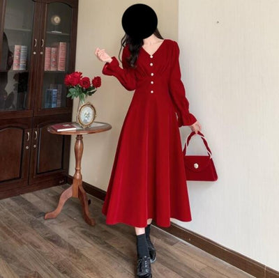Vestido de Terciopelo Liso para Mujer - Elegancia y Comodidad - Image 11