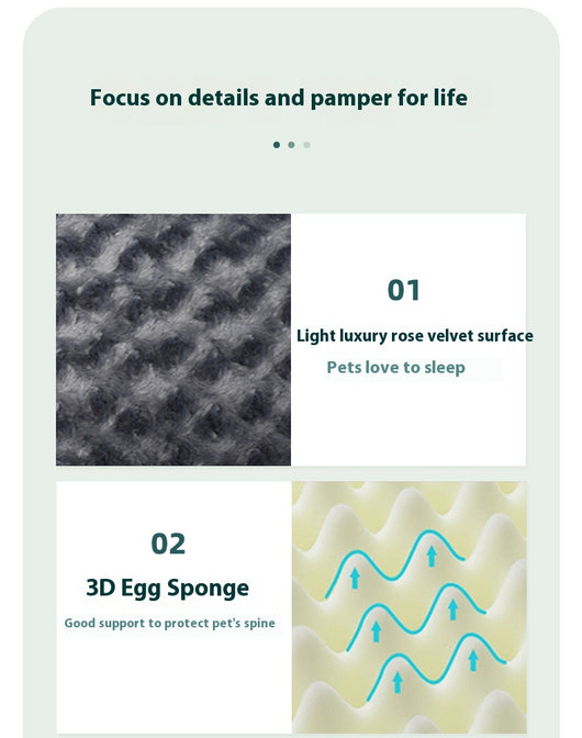 Sofá Cama Desmontable para Mascotas con Terciopelo Embossed y Espuma - Image 19