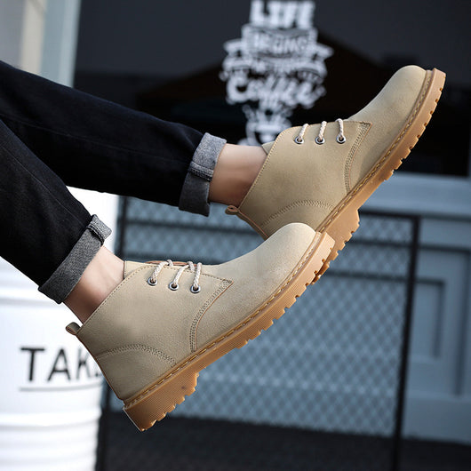 Botas Altas Retro con Cordones para Hombre - Estilo Outdoor - Image 2