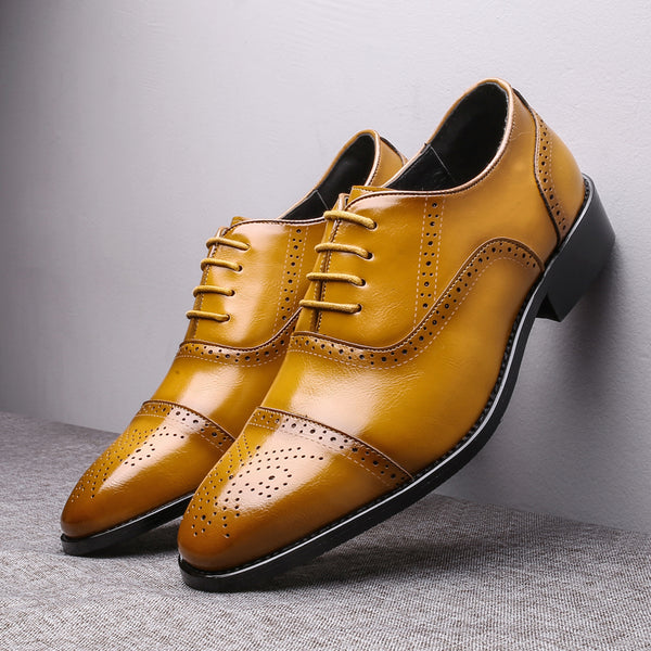 Zapatos de Cuero Puntiagudos para Hombre