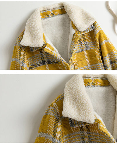 Chaqueta Tweed y Terciopelo a Cuadros para Mujer - Elegancia Sofisticada - Image 7