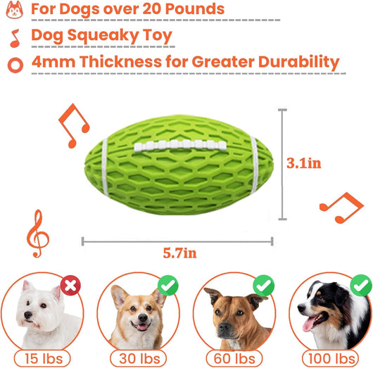 Juguete de Rugby Resistente para Perros Grandes - Diseño Duradero con Sonido Chirriante - Image 4