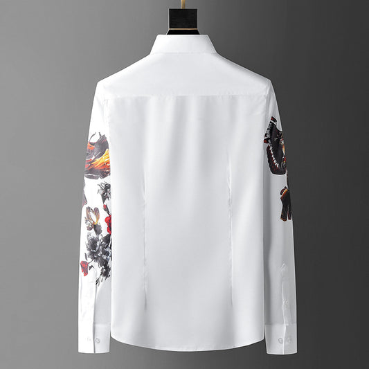 Camisa Manga Larga para Hombre con Detalles en Strass y Acabado Premium - Image 2
