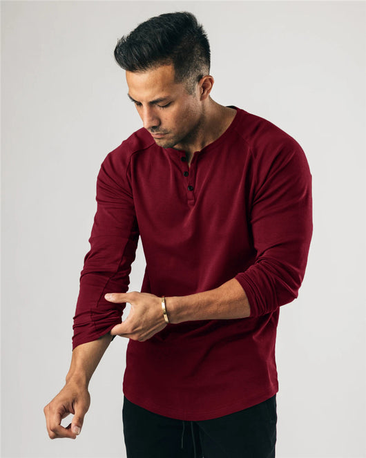 Playera Deportiva de Manga Larga con Botones - Image 7