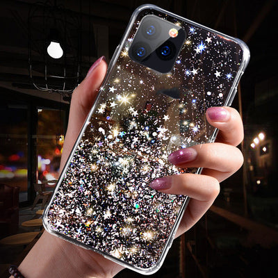 Funda Transparente de Epoxi con Estrellas y Brillo Degradado para Teléfono - Image 3