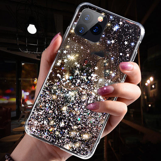 Funda Transparente de Epoxi con Estrellas y Brillo Degradado para Teléfono - Image 3