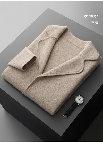 Suéter Saco de Cachemira para Hombre con Cuello Solapa - Tejido Grueso y Cómodo - Image 28