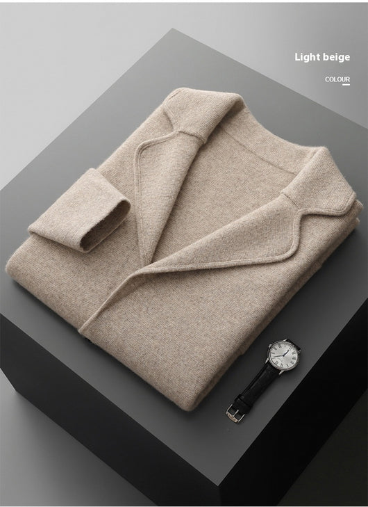 Suéter Saco de Cachemira para Hombre con Cuello Solapa - Tejido Grueso y Cómodo - Image 28