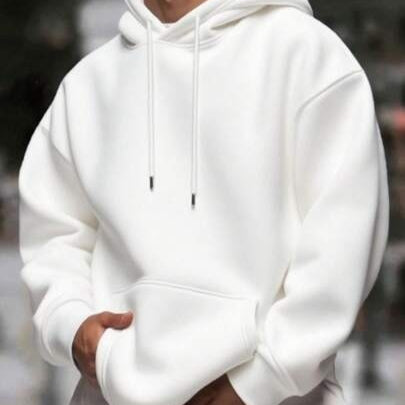 Sudadera Oversized de Manga Larga en Colores Sólidos