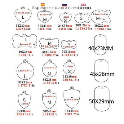 Placa de Identificación para Perro en Acero Inoxidable Personalizada - Image 3