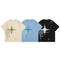 Camiseta Estampada Suelta Unisex de Cuello Redondo