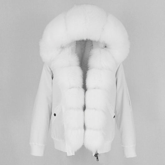 Parka con Forro de Piel de Mapache Desmontable - Abrigo Térmico Grueso - Image 23