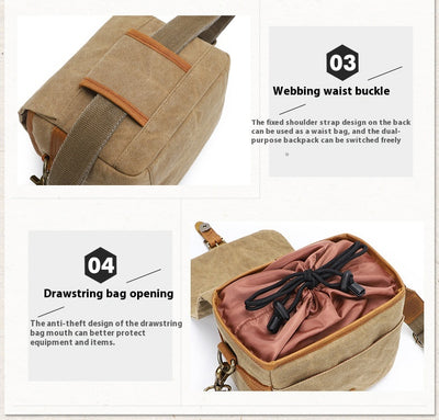 Bolsa para Cámara SLR de Lona de Algodón con Forro Impermeable - Image 22
