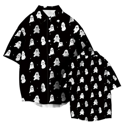 Playera Estampada 3D Ghost Street Manga Corta para Hombre - Image 14