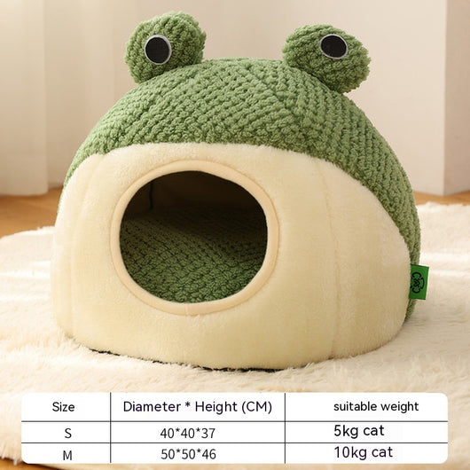 Cama Térmica para Mascotas Pequeñas - Nido Acogedor Serie Ranita con Funda Extraíble - Image 5
