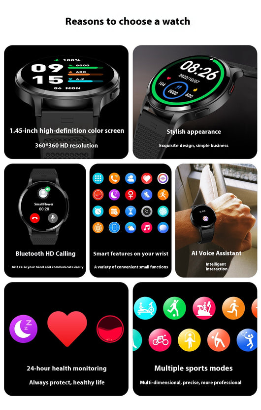 Reloj Inteligente LW77 con Llamadas por Bluetooth, Monitor de Frecuencia Cardíaca y Oxígeno - Image 10